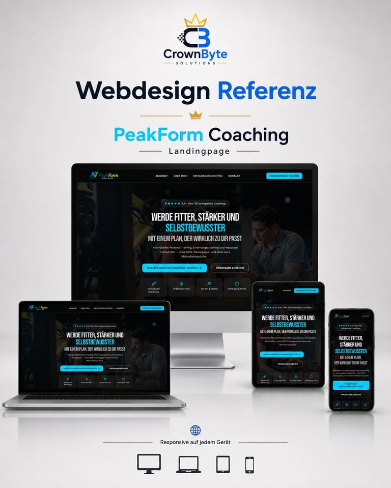 Designkonzept Landingpage als Gestaltungsbeispiel