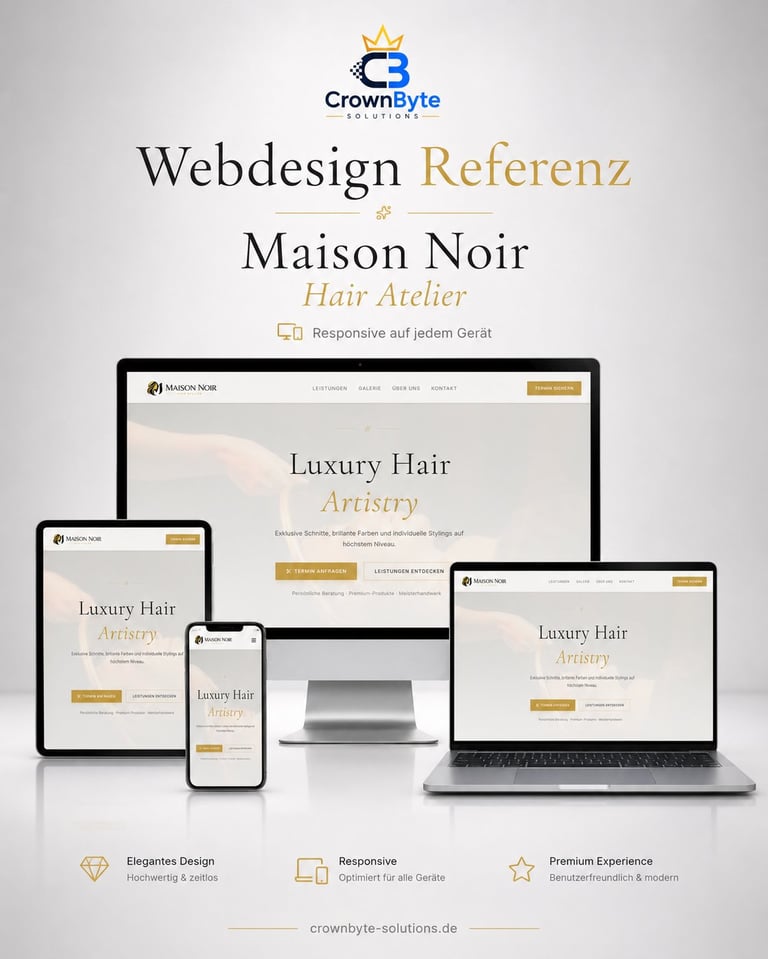 Designkonzept Friseur-Website als Gestaltungsbeispiel